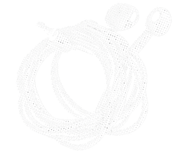 A dithered retro-styled image of Earphones