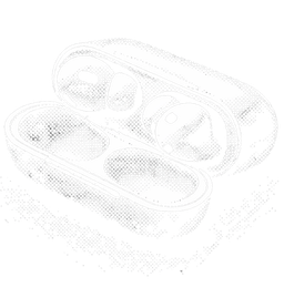 A dithered retro-styled image of Earplugs